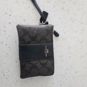 Coach Brown and Black Wristlet